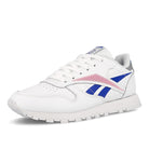 Reebok wmns classic leather White-Blue-Jasmin Pink Sneakers  Close Up | Overkill