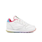 Reebok classic leather infants White / Neon Blue / Solar Yellow   Material | Overkill
