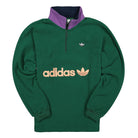 adidas Half Zip Colour Block Collegiate Green Sweatshirts EI6362 | Overkill