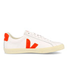 Veja wmns esplar logo leather Extra White / Orange Fluo   Material | Overkill