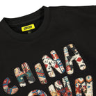 Chinatown Market Patchwork Crewneck Black Sweatshirts Close-up | Overkill