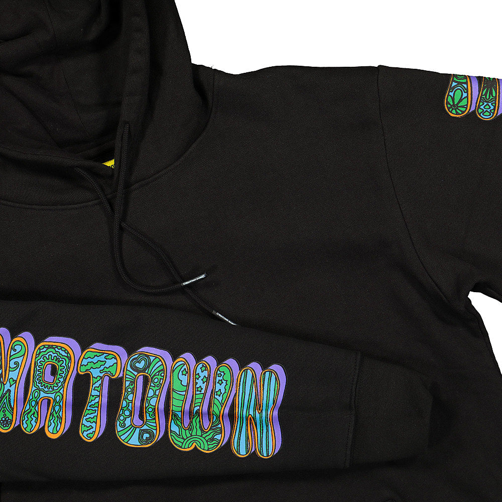 Chinatown Market Hippie Hoodie Black Hoodies Close-up | Overkill