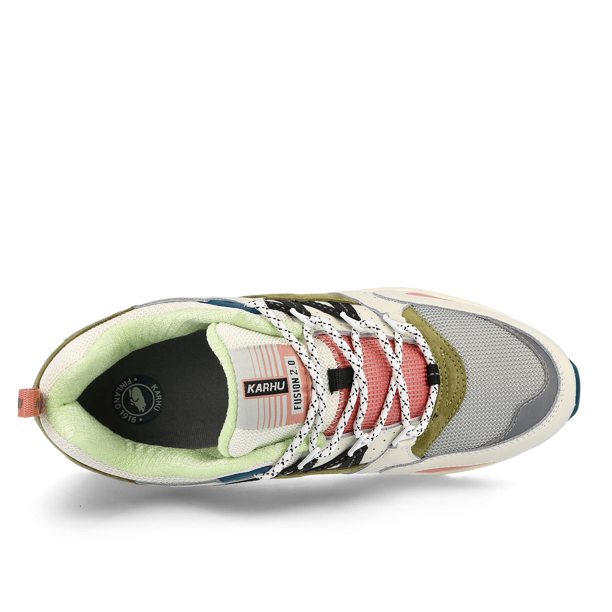 Karhu fusion 2.0 Lily White-Green Moss Sneakers  Detailfoto | Overkill
