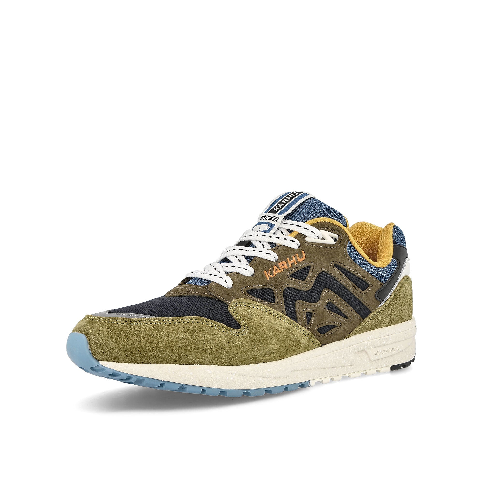 Karhu Legacy 96 Green Moss-India Ink Low Top Sneakers  Close Up | Overkill