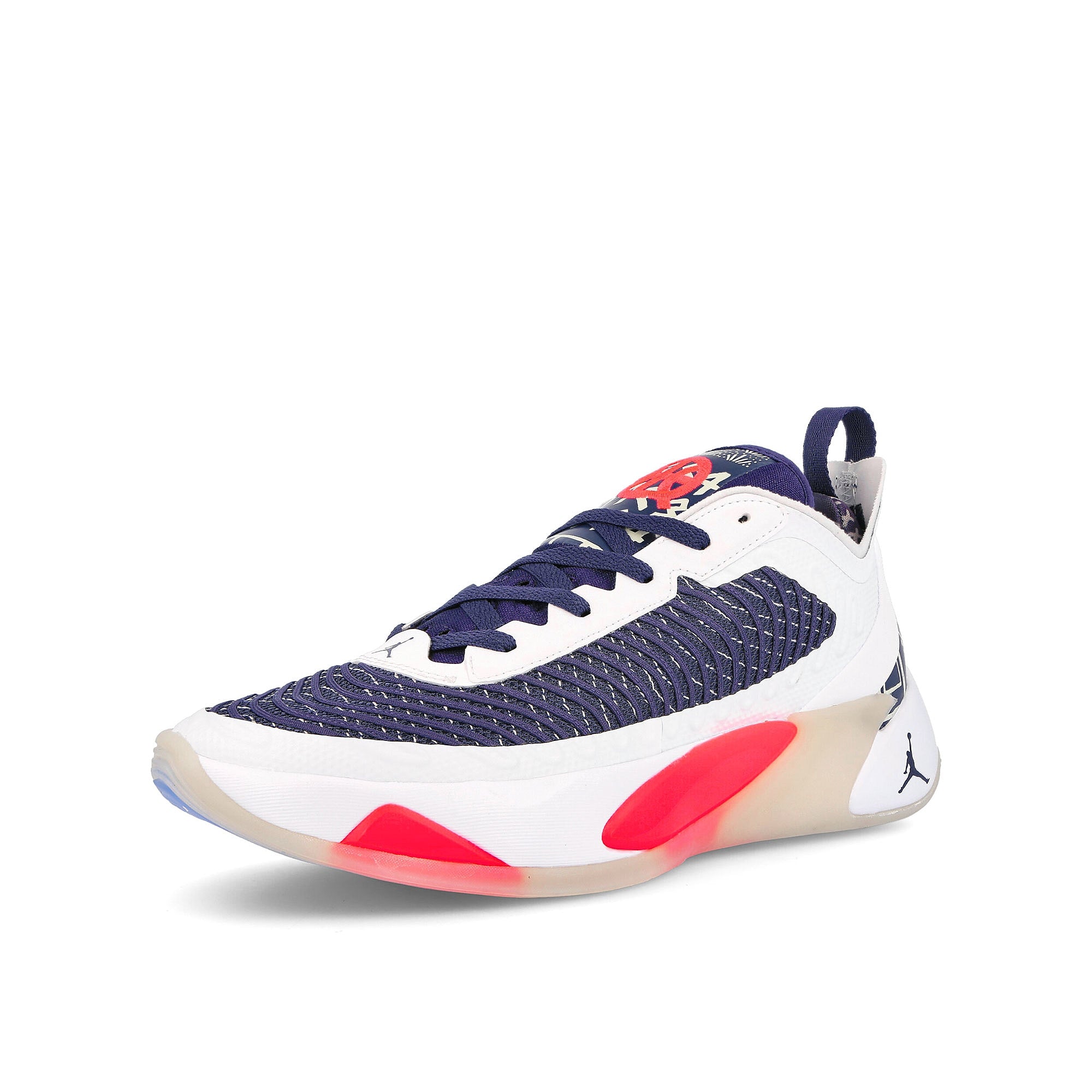 Jordan Air Jordan Luka 1 White / Neutral Indigo - Light Bone Low Top Sneakers  Close Up | Overkill