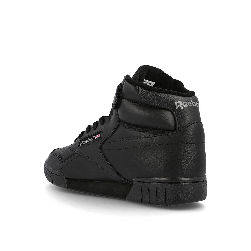 Reebok Ex-O-Fit Hi International Black High Top Sneakers  Material | Overkill