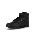 Reebok Ex-O-Fit Hi International Black High Top Sneakers  Close Up | Overkill