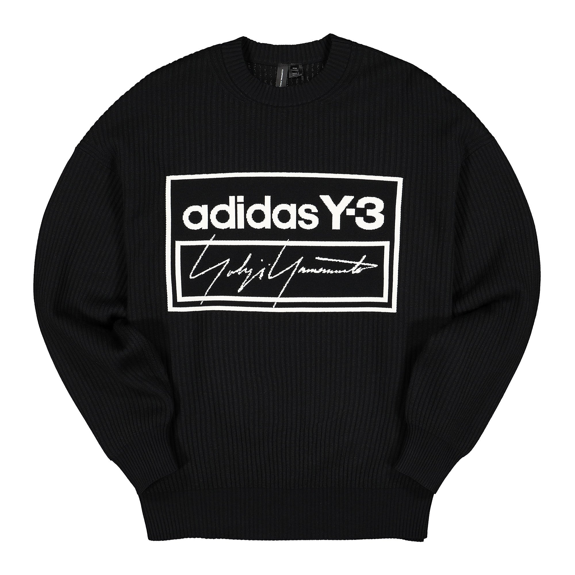Y-3 Techknit Crew Sweater Black / Ecru Sweatshirts FJ0374 | Overkill