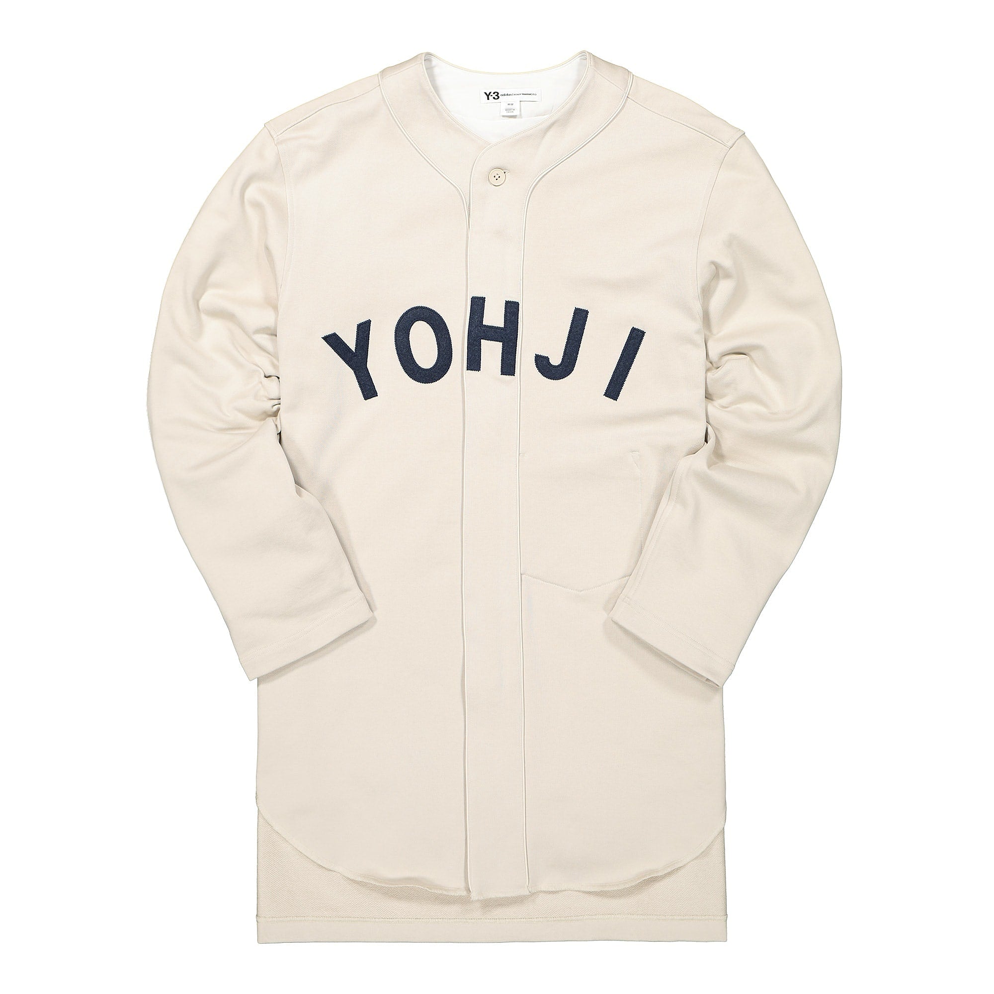 Y-3 Yohji Letters Baseball Shirt Ecru / Legend Ink Shirts FJ0435 | Overkill