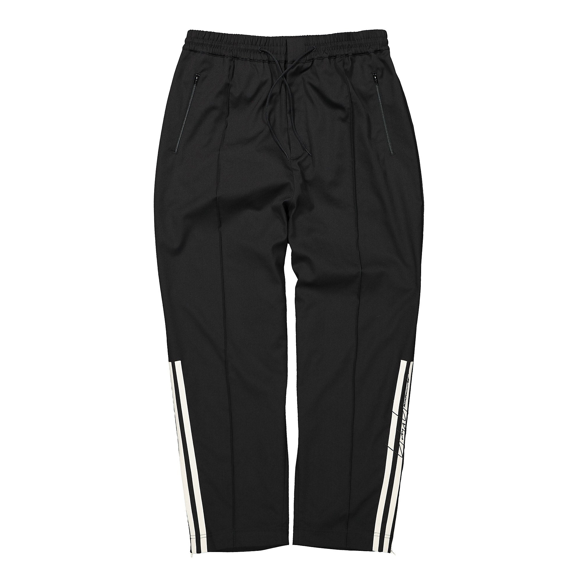Y-3 M 3 STP Wool Satin Wide Pant Black / Ecru / Black Sweat & Track Pants FJ0450 | Overkill
