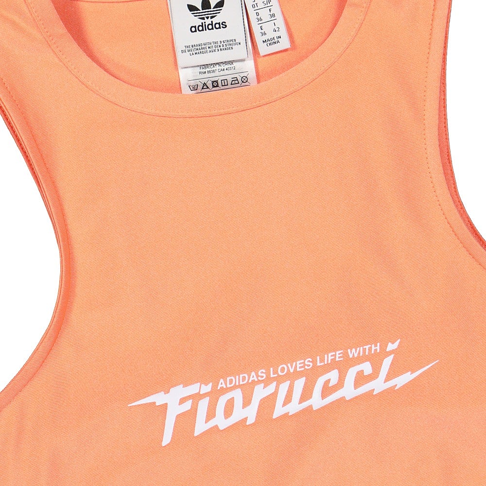 adidas Fiorucci x adidas Wmns Cropped Top Semi Coral Tops Close-up | Overkill