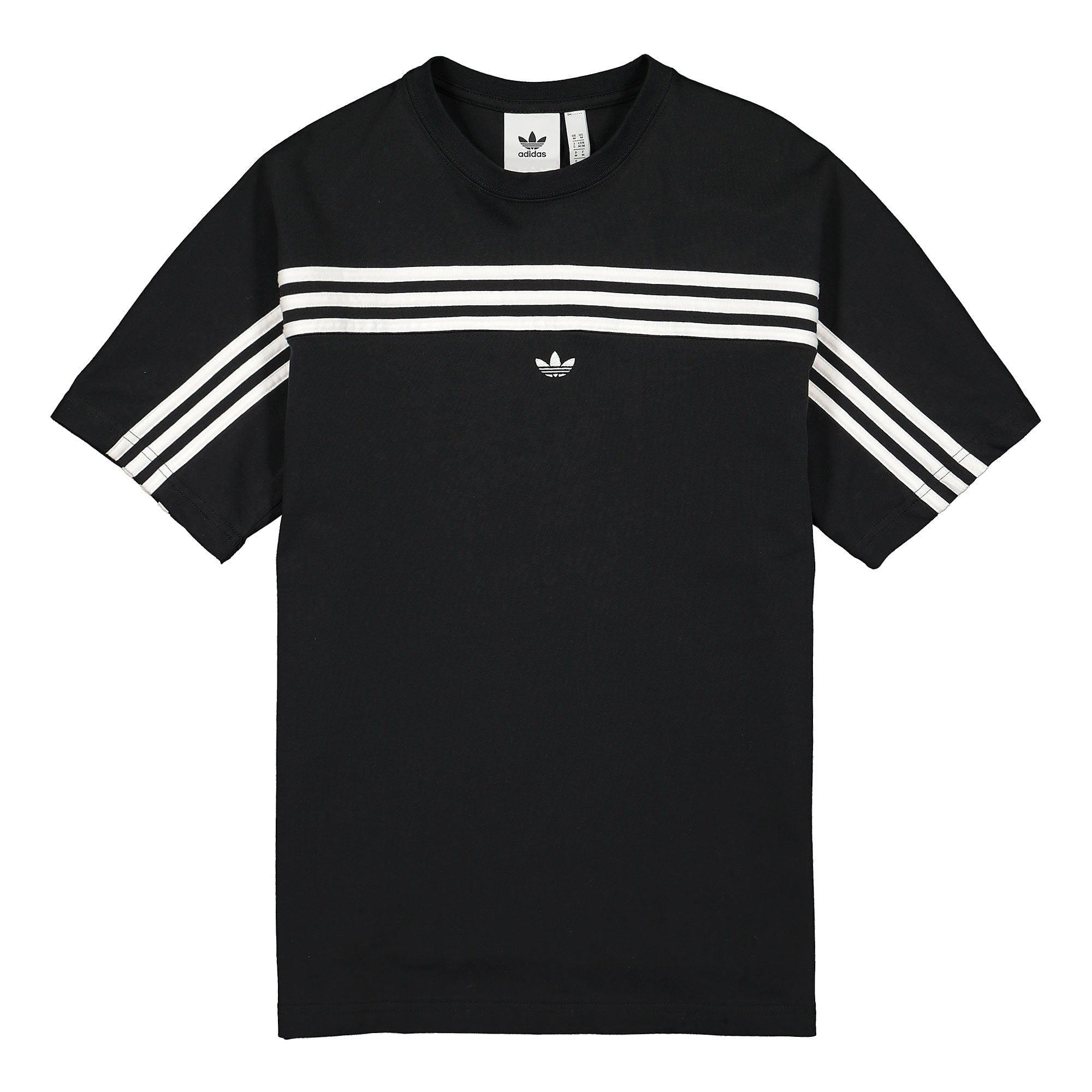 adidas 3 Stripe SS Tee Black / White T-Shirts FM1535 | Overkill