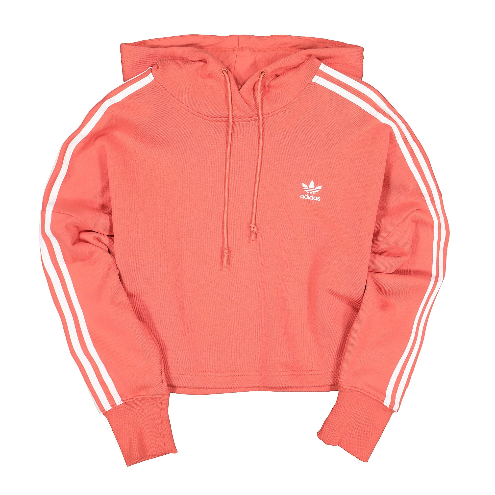 adidas Wmns Cropped Hood Trace Scarlet S18 / White Hoodies FM3274 | Overkill