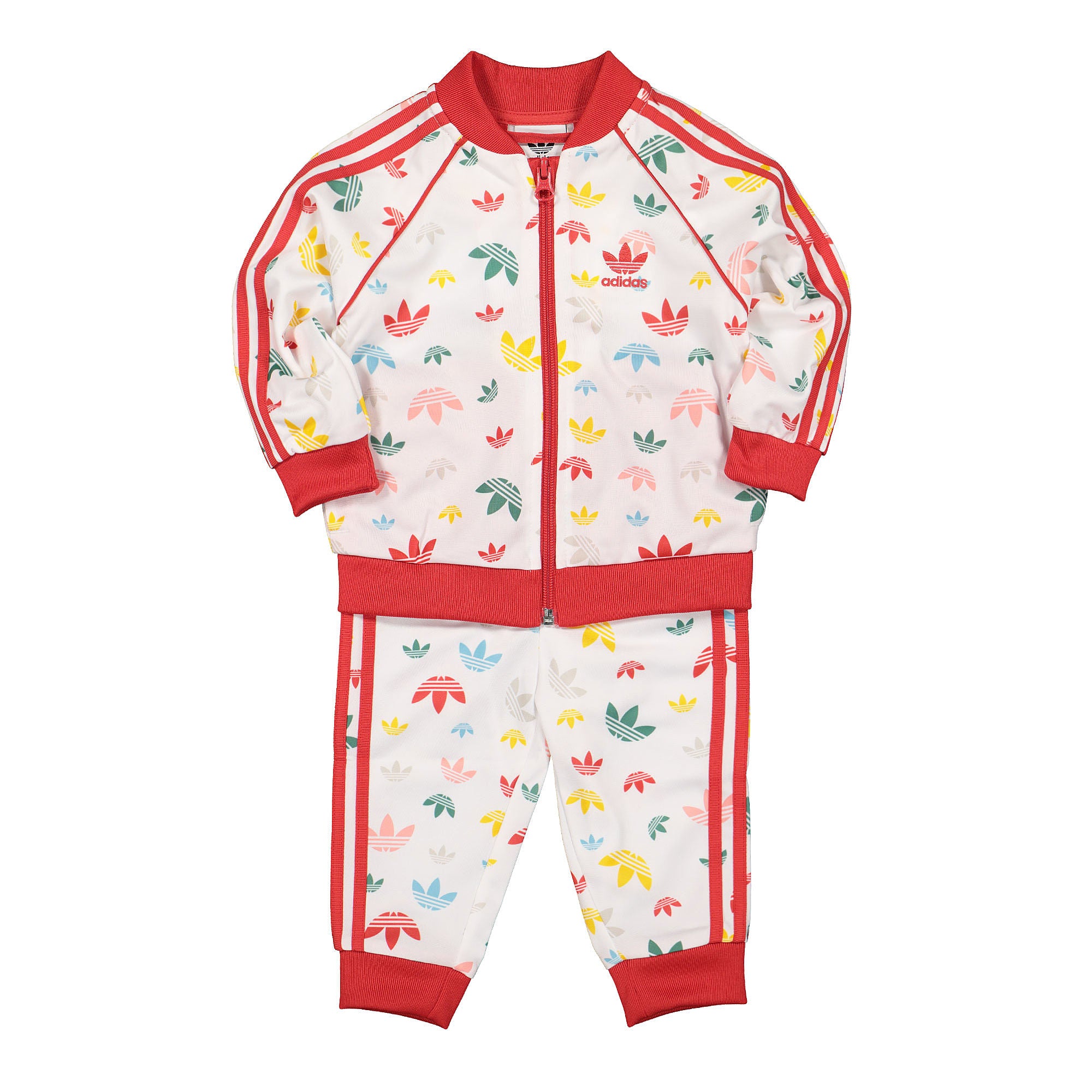 adidas SST Set White / Multicolor / Lush Red Sweat & Track Pants FM6724 | Overkill