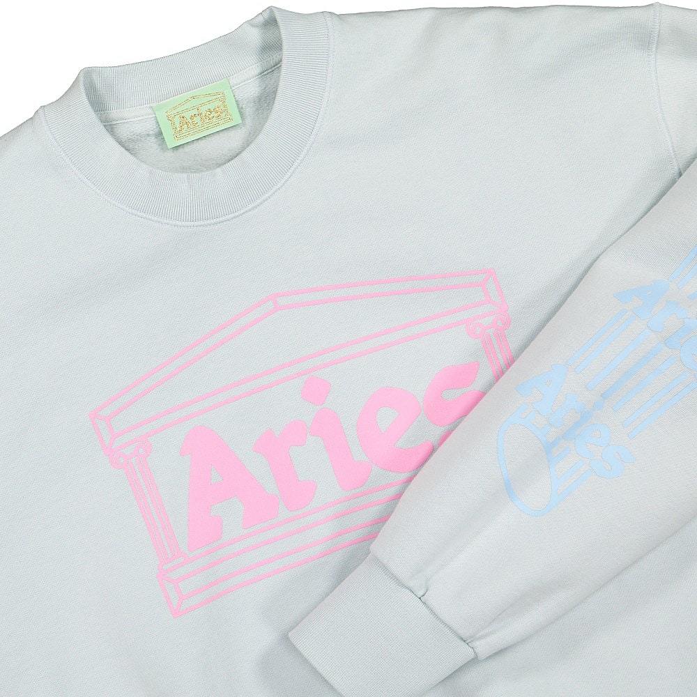 Aries Column Sweatshirt Pale Blue Sweatshirts Close-up | Overkill