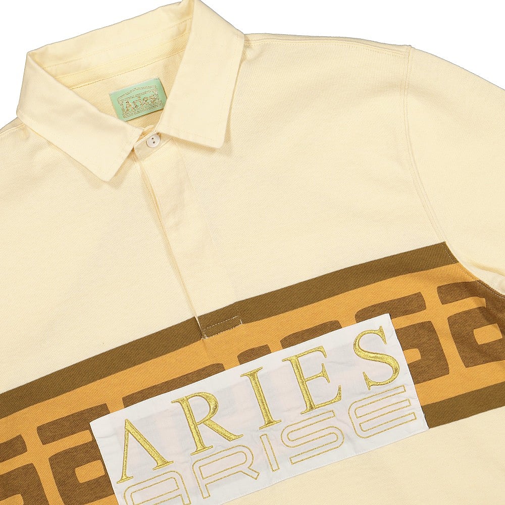 Aries Meandros Rugby Shirt Beige Shirts Close-up | Overkill