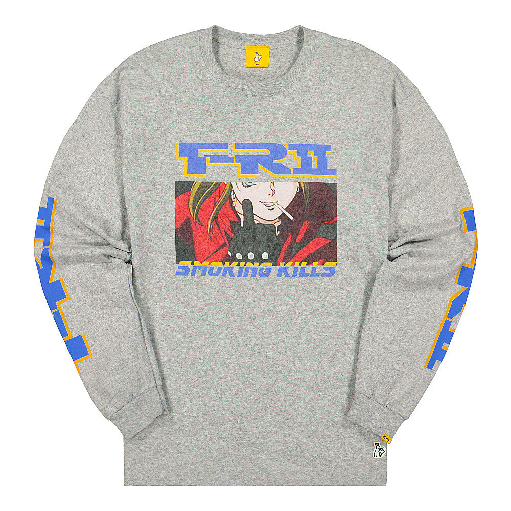 Fucking Rabbits The Finger Longsleeve Tee Grey Longsleeves FRC595 | Overkill