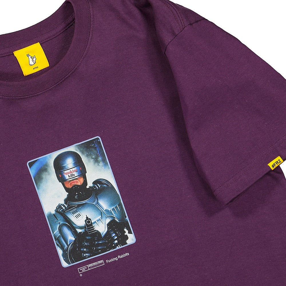 Fucking Rabbits Thank You For Not Smoking Tee Purple T-Shirts Close-up | Overkill
