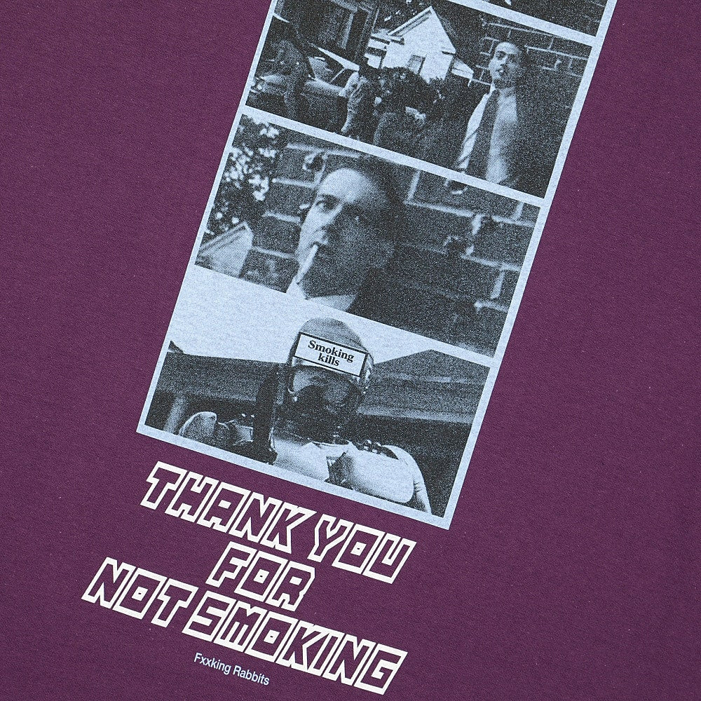 Fucking Rabbits Thank You For Not Smoking Tee Purple T-Shirts Detail view 1 | Overkill