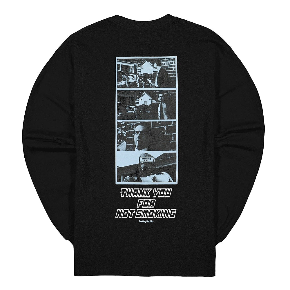 Fucking Rabbits Thank You For Not Smoking Longsleeve Tee Black Longsleeves Material | Overkill