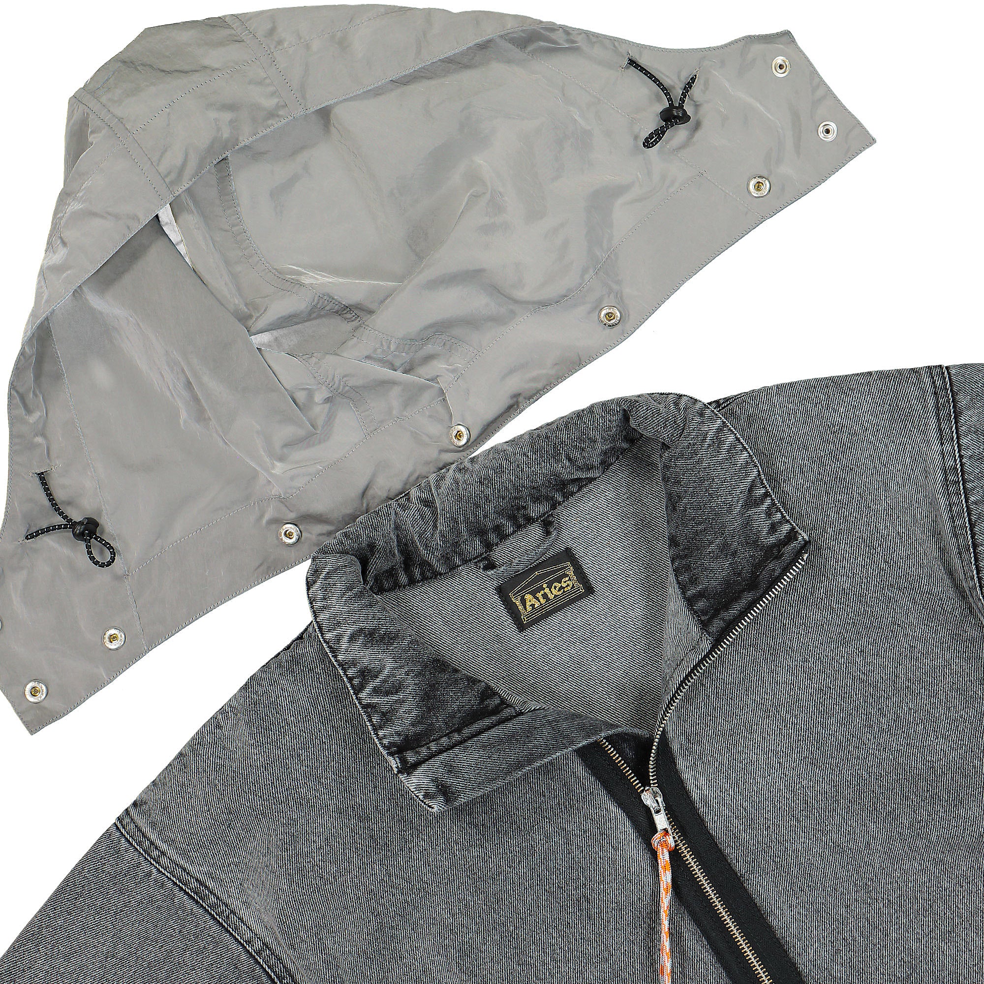Aries Nylon Hooded Denim Jacket FSAR71304 | OVERKILL