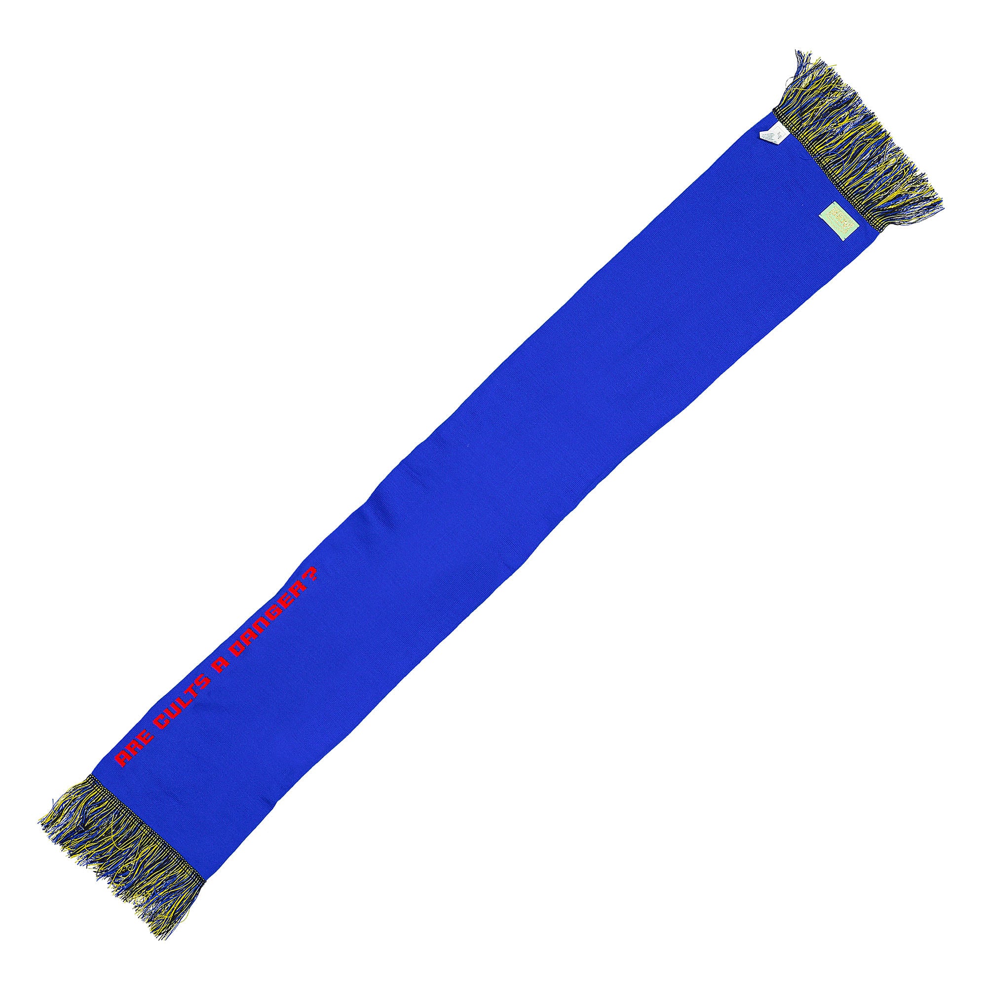 Aries Pagans Scarf Electric Blue Scarves Close-up | Overkill