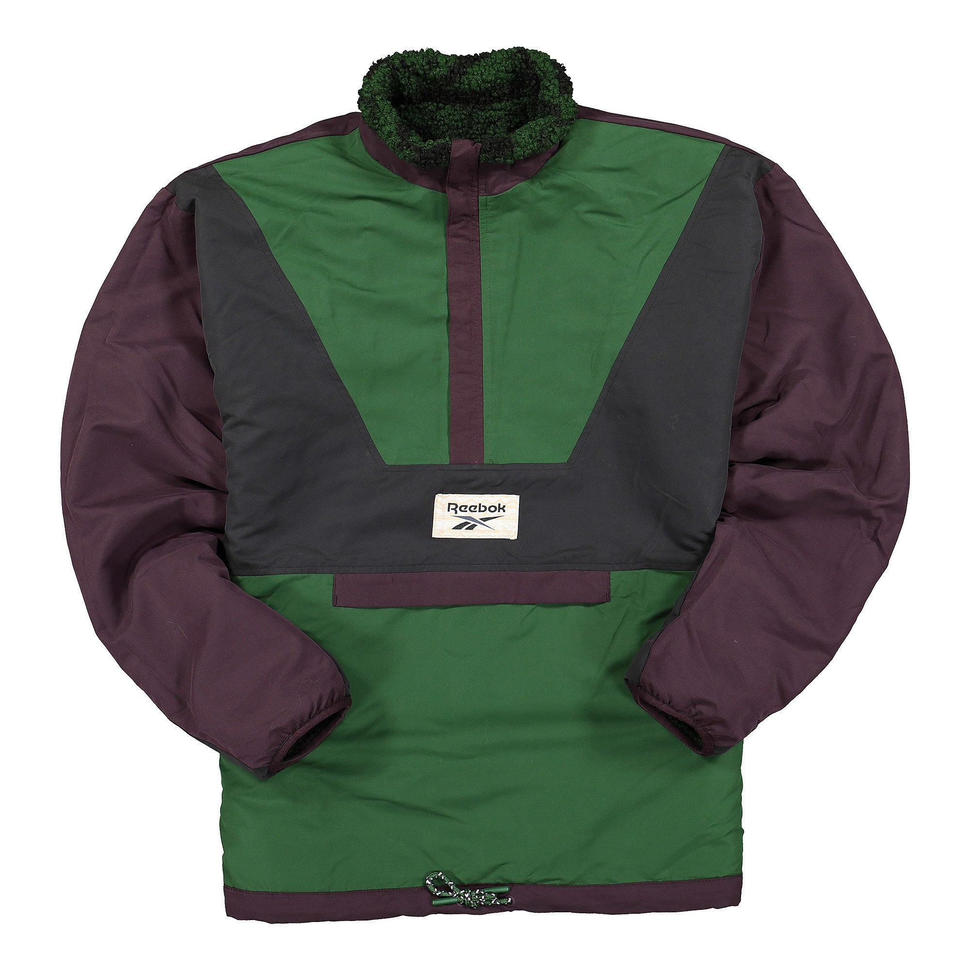 Reebok Classic GP Winter Escape Reversible Fleece Half Zip Utility Green Sweatshirts FT7383 | Overkill