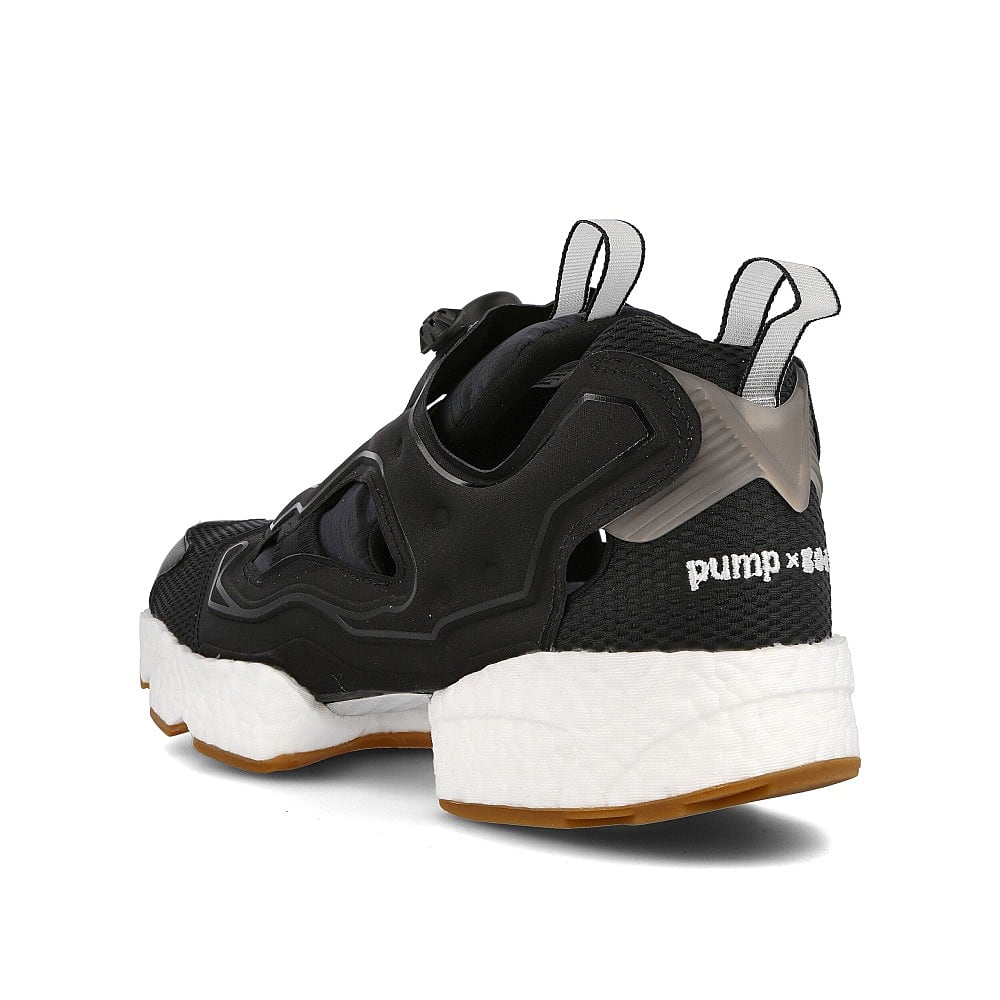 Reebok adidas x Reebok Instapump Fury BOOST Black-White Low Top Sneakers  Close Up | Overkill