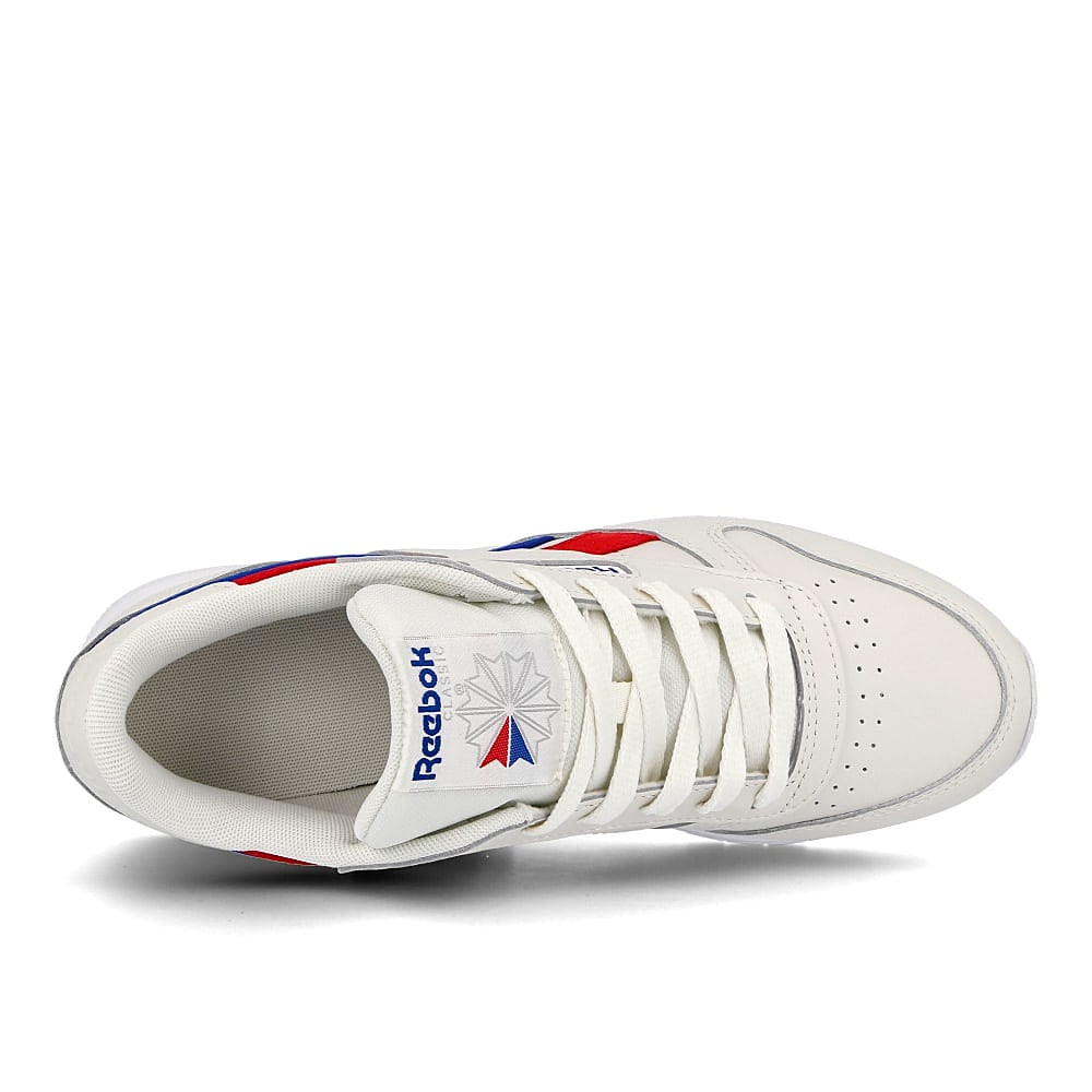 Reebok wmns classic leather Chalk-Vector Red-Vector Blue Sneakers  Detailfoto | Overkill
