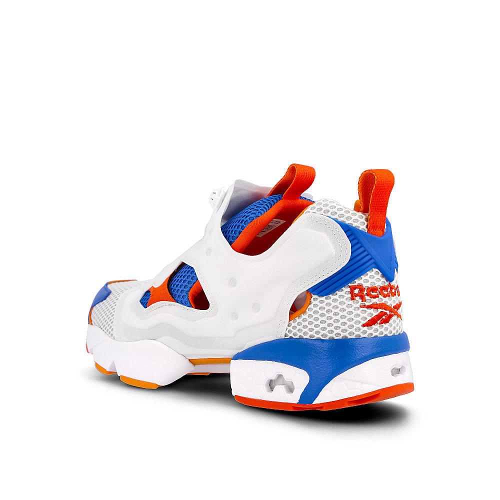 Reebok instapump fury og White-Dynamic Blue-High Vis Orange Sneakers  Material | Overkill