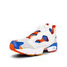 Reebok instapump fury og White-Dynamic Blue-High Vis Orange Sneakers  Close Up | Overkill