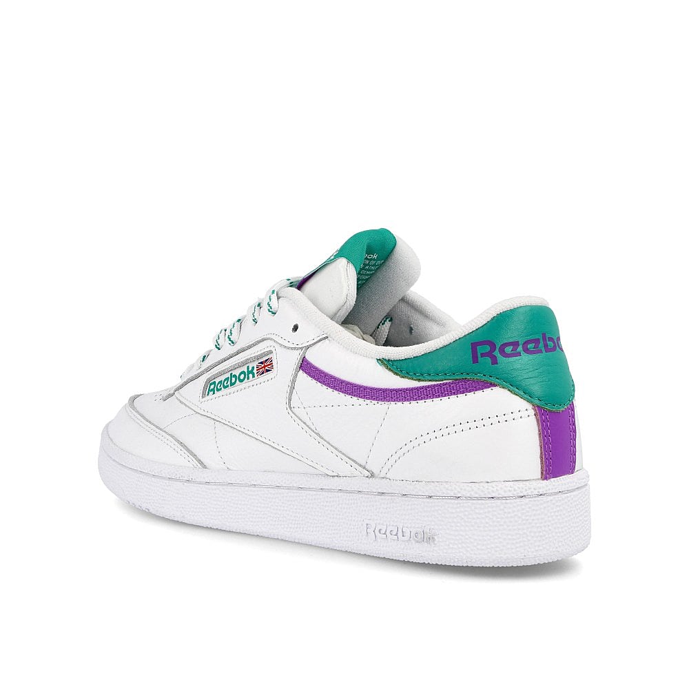 Reebok club c 85 mu White-Emerald-Grape Punch Low Top Sneakers  Material | Overkill
