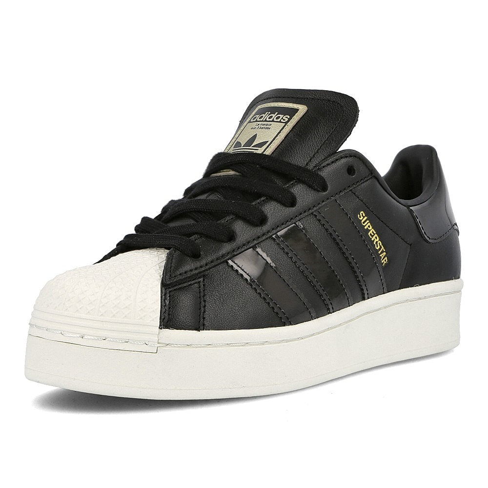 adidas wmns superstar bold Core Black-Off White-Gold Metallic Sneakers  Close Up | Overkill
