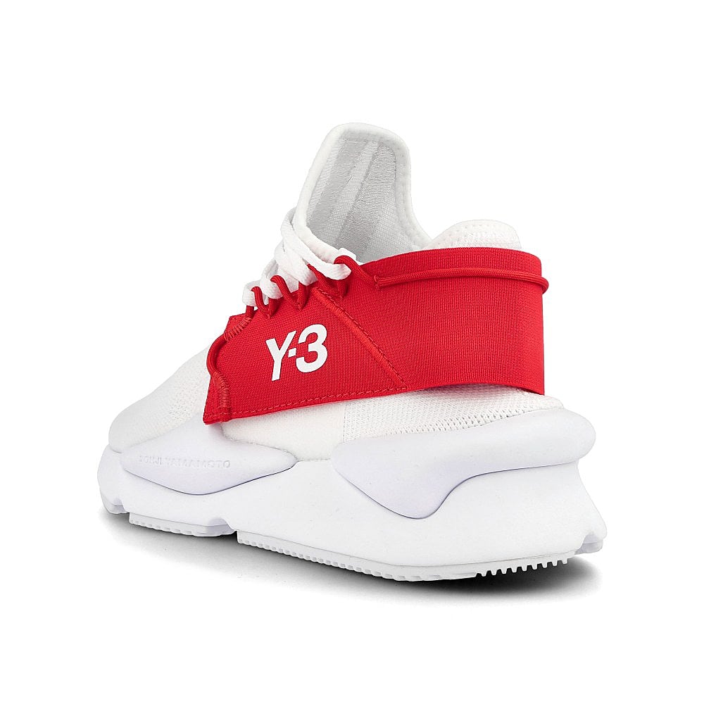 Y-3 kaiwa knit Running White-Running White-Red Sneakers  Material | Overkill