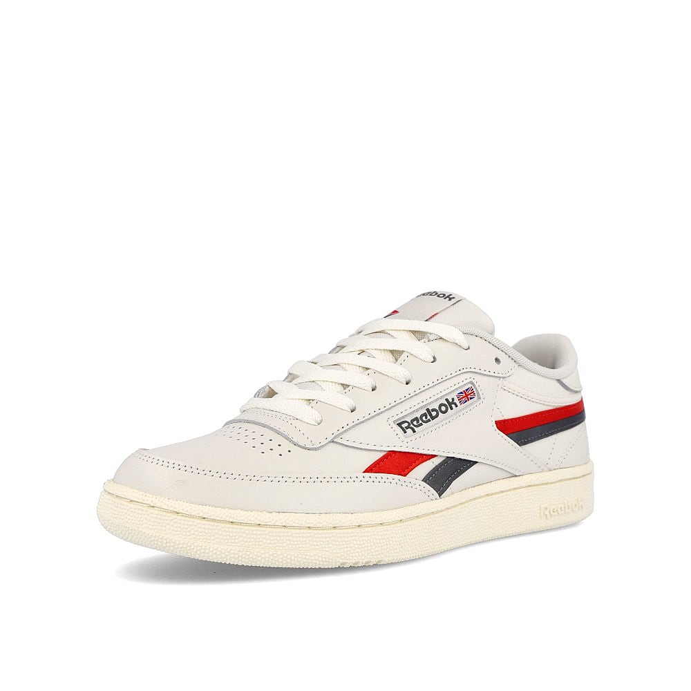 Reebok club c revenge Chalk-Vector Red-True Grey Sneakers  Close Up | Overkill