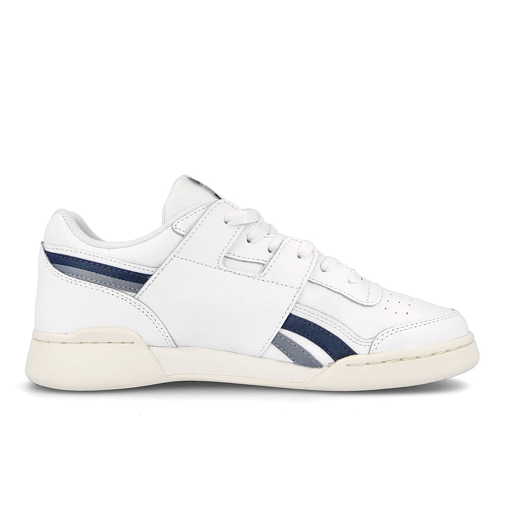 Reebok wmns workout lo plus White-Meteor Grey-Smoky Indigo Sneakers  Silhouette | Overkill