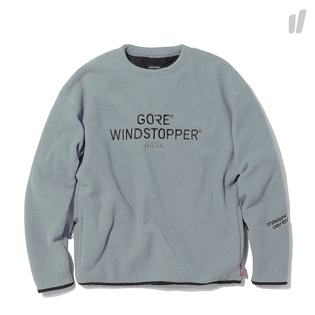 thisisneverthat GORE® Windstopper® x thisisneverthat Fleece Top Blue Tops GT18FSW001 | Overkill
