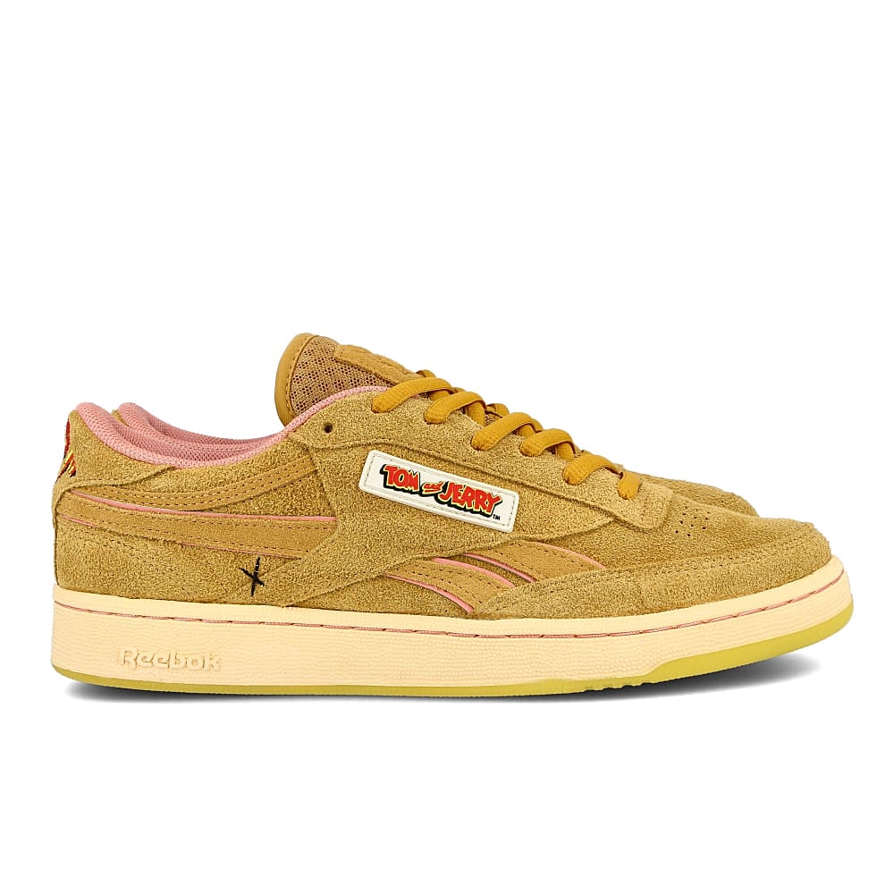 Reebok Tom & Jerry x Reebok Club C Revenge MU Bold Brass-Bold Brass-Quiet Pink Sneakers  Silhouette | Overkill