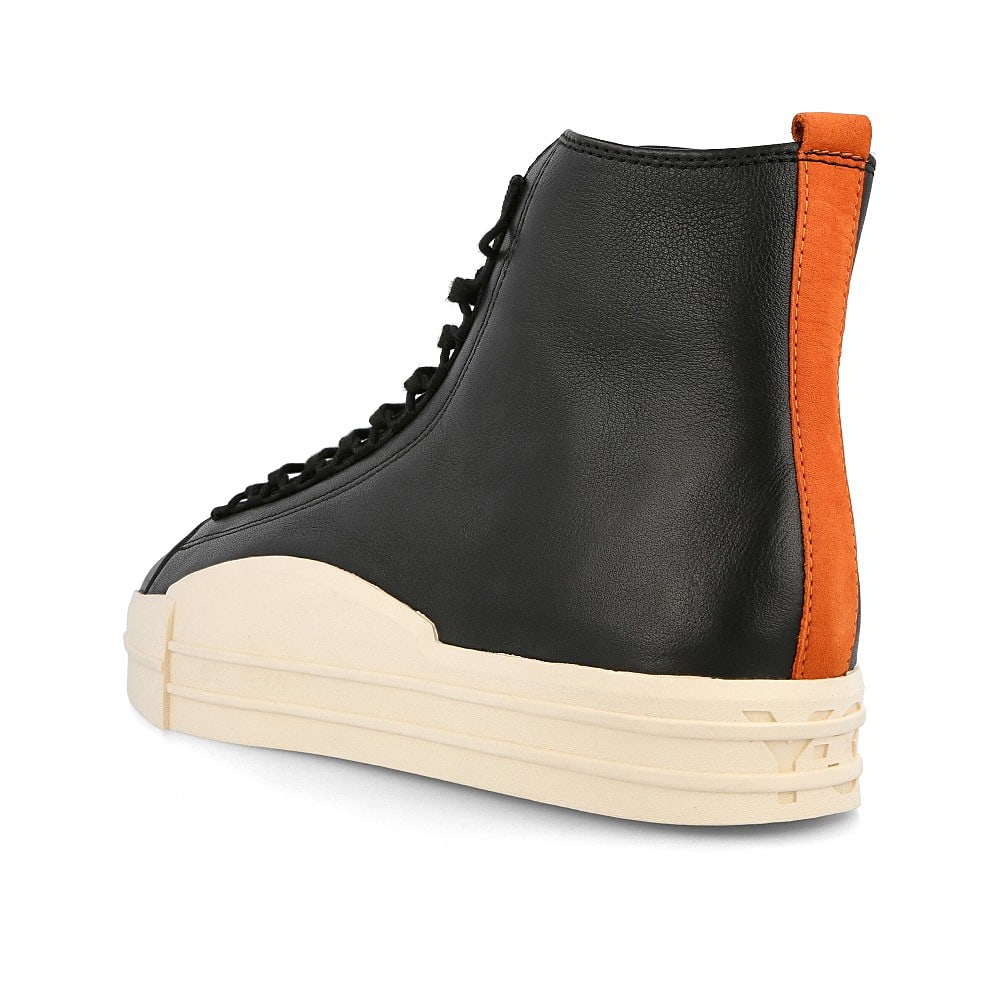 Y-3 yuben mid Core Black-Core Black-Fox Orange Sneakers  Material | Overkill