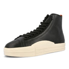 Y-3 yuben mid Core Black-Core Black-Fox Orange Sneakers  Close Up | Overkill