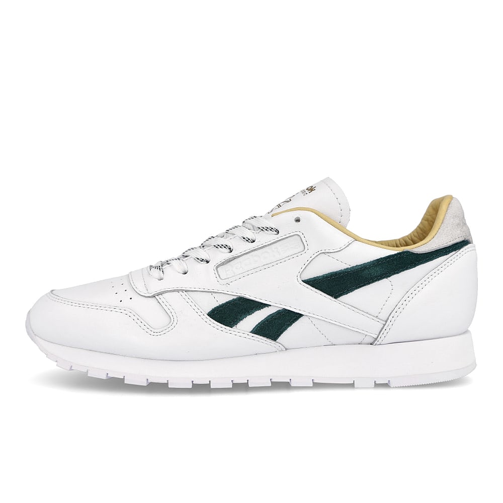 Reebok classic leather White / Gold Metallic / Forest Green  FX1715 | Overkill