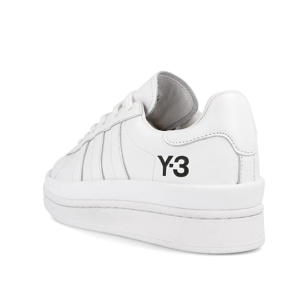 Y-3 hicho Core White-Core White-Black Low Top Sneakers  Material | Overkill