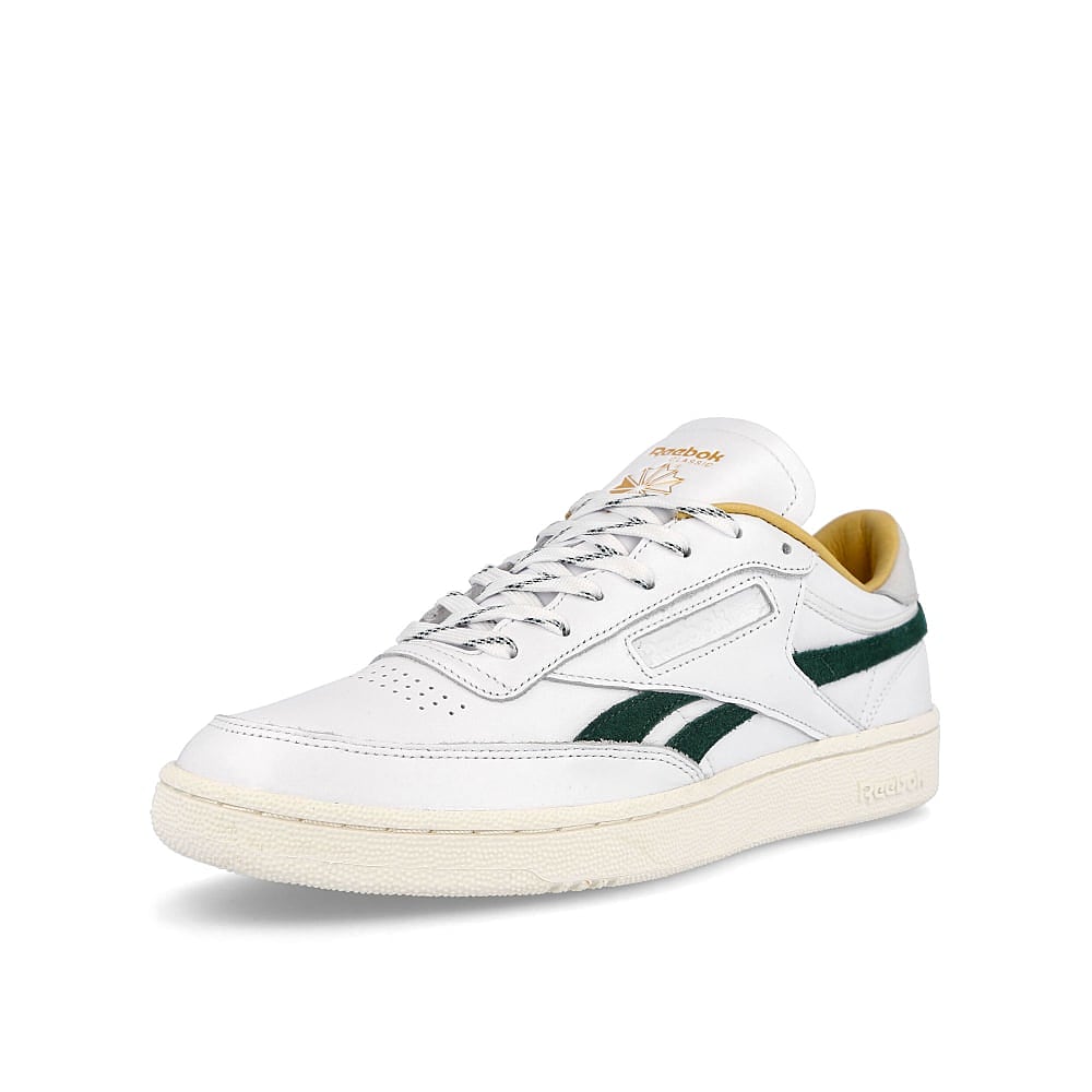 Reebok club c revenge White / Gold Metallic / Forest Green  Detailfoto | Overkill
