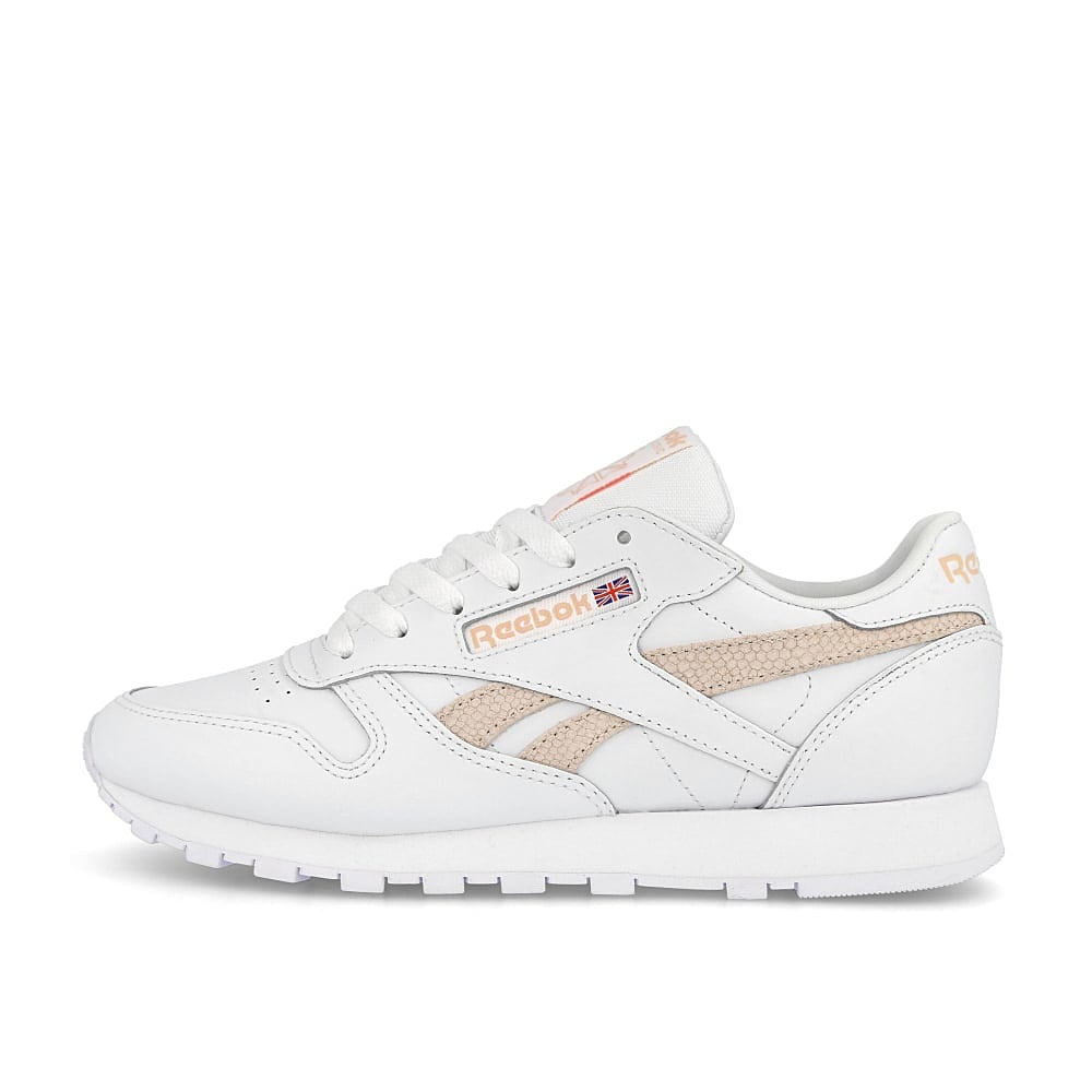 Reebok Wmns Classic Leather White / Aura Orange / Ceramic Pink Low Top Sneakers FX2997 | Overkill