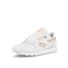 Reebok Wmns Classic Leather White / Aura Orange / Ceramic Pink Low Top Sneakers  Close Up | Overkill