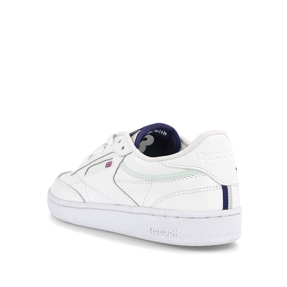 Reebok wmns club c 85 Footwear White / Dark Orchid / Aqua Dust Low Top Sneakers  Material | Overkill