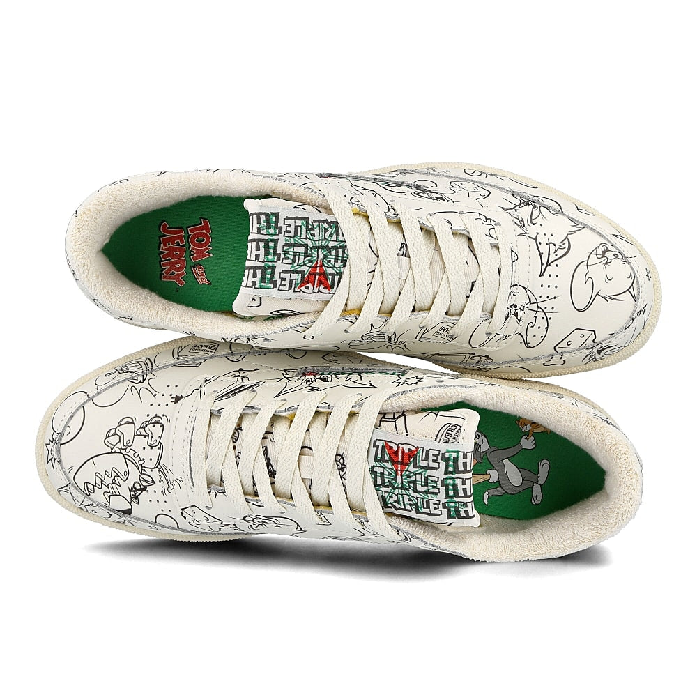 Reebok Tom & Jerry x Reebok Club C 85 MU Chalk-Paperwhite-Excellent Red Sneakers  Detailfoto | Overkill