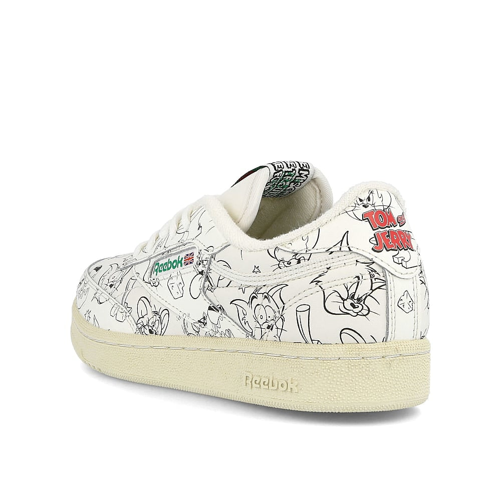 Reebok Tom & Jerry x Reebok Club C 85 MU Chalk Green-Paper White-Glen Green Sneakers  Material | Overkill