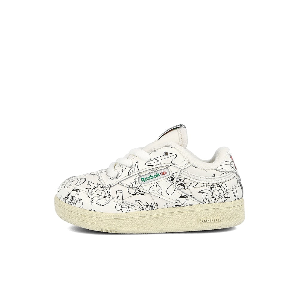 Reebok Tom & Jerry x Reebok Club C 85 MU Infants Chalk-Paper White-Glen Green Sneakers FX4014 | Overkill