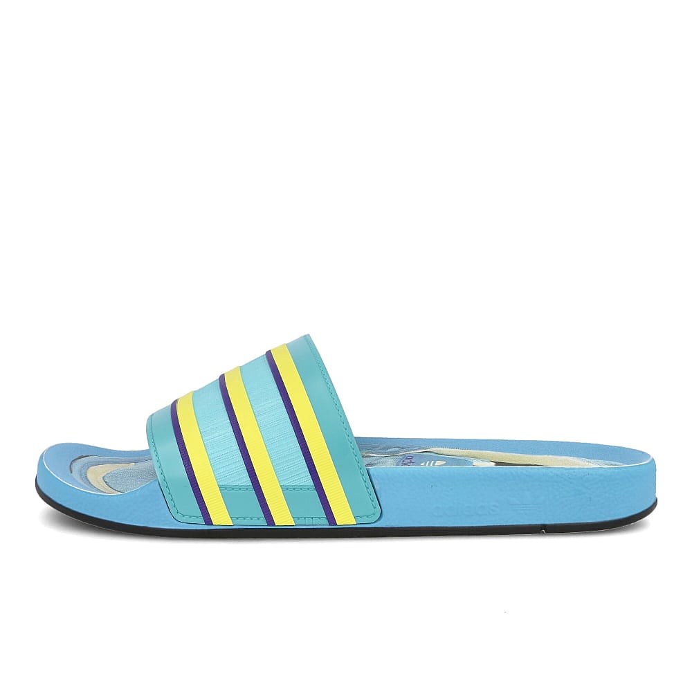 adidas adilette premium Light Aqua / Bright Yellow / Purple  FX4379 | Overkill